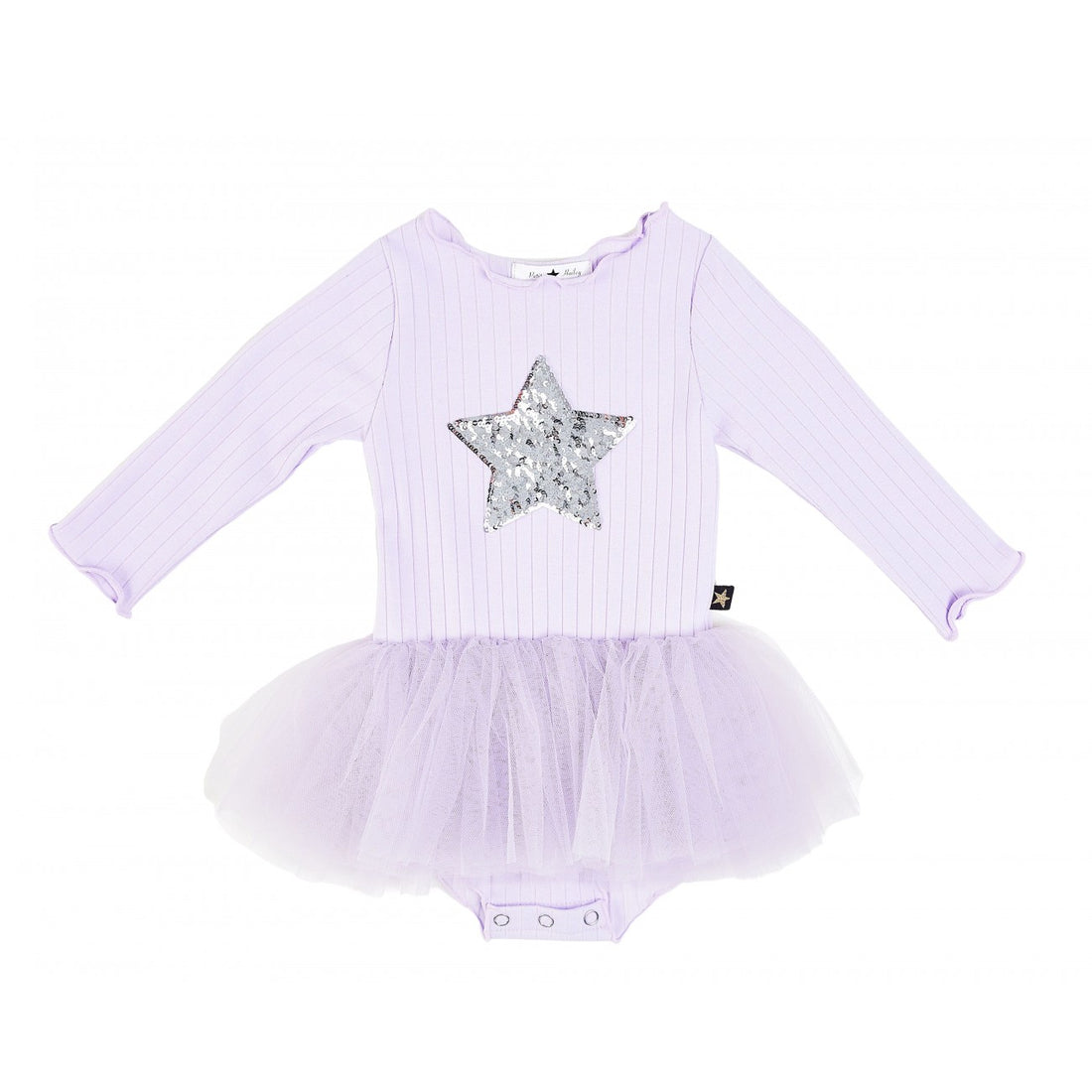 Baby PH LS Star Tutu Onesie Lavender