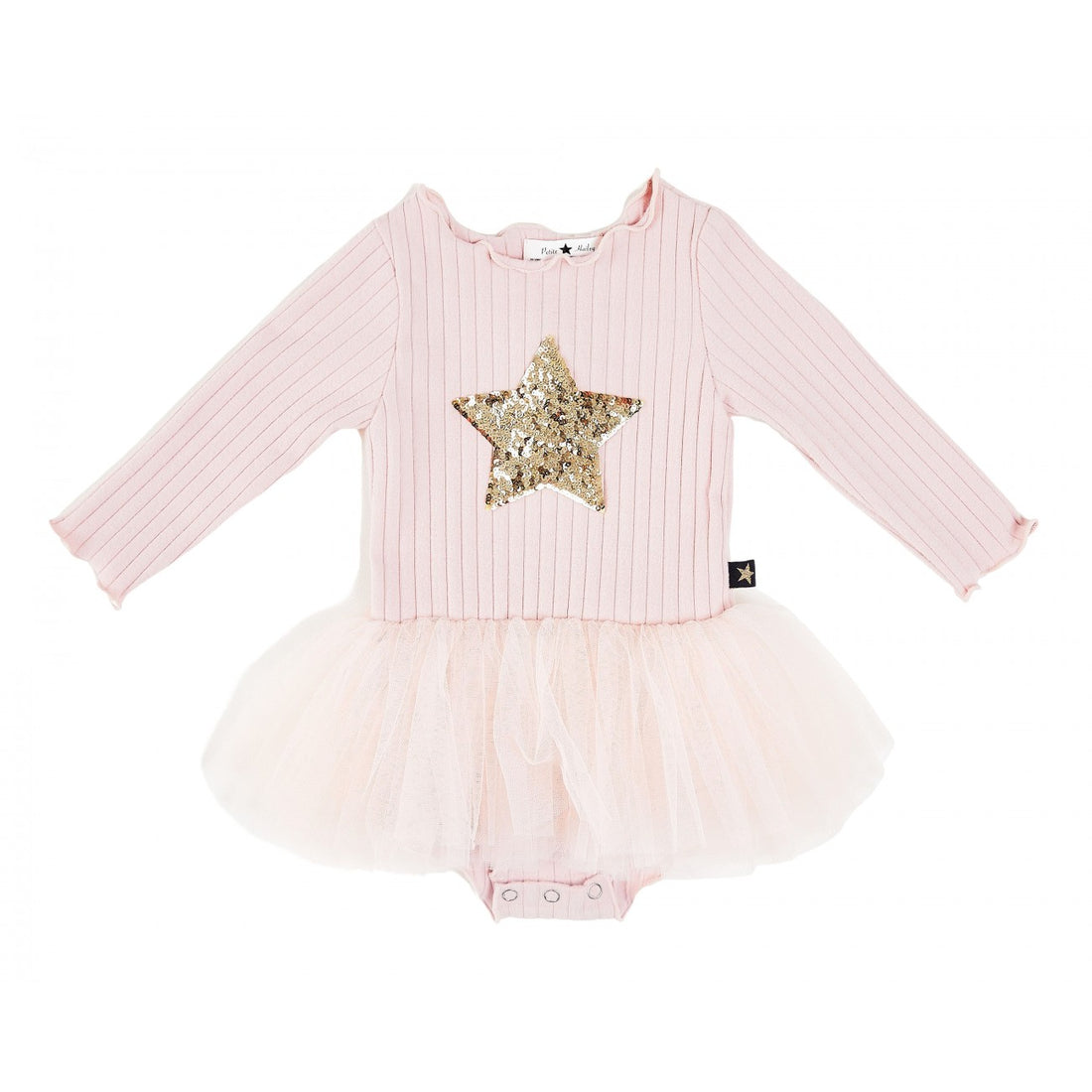 Baby PH LS Star Tutu Onesie Pink