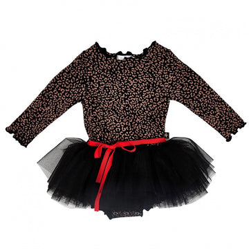 Baby Leopard Sha Onesie Black