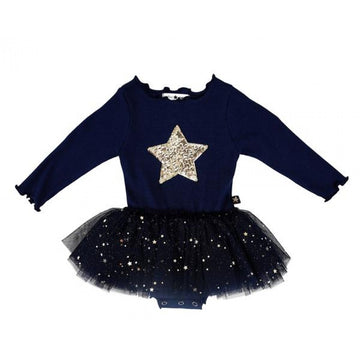 Baby Sparkle Tutu Onesie Navy