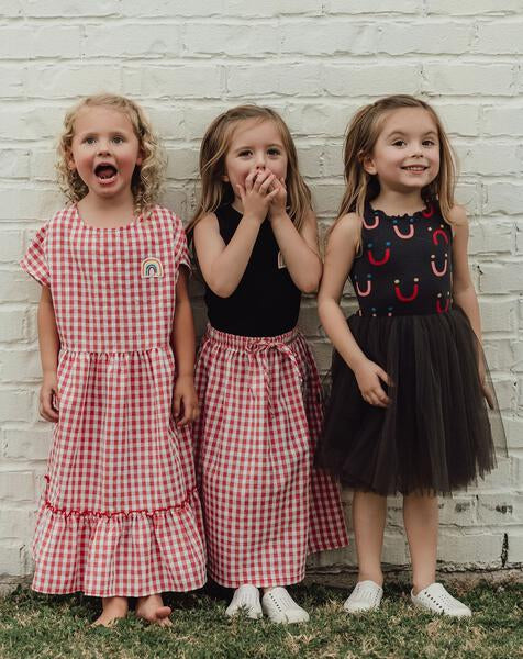 Smile Tutu Dress Charcoal