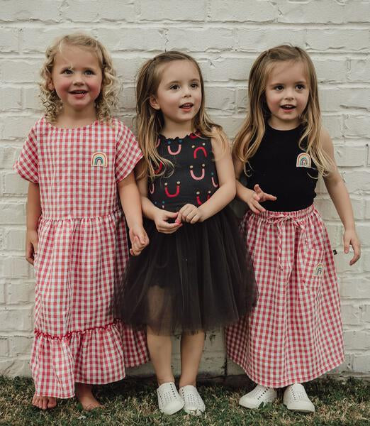 Smile Tutu Dress Charcoal