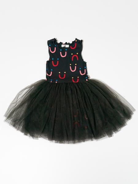 Smile Tutu Dress Charcoal