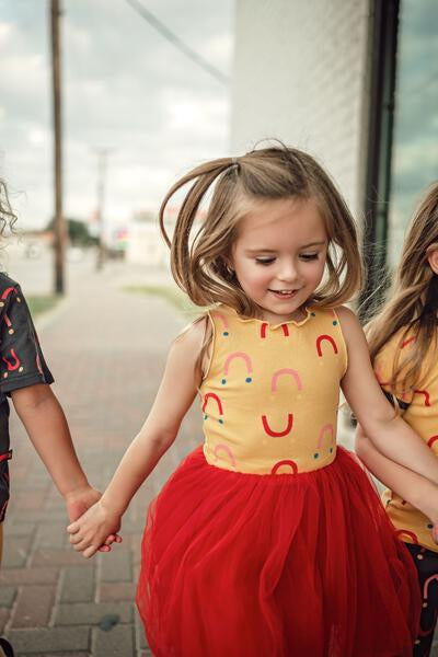 Smile Tutu Dress Yellow