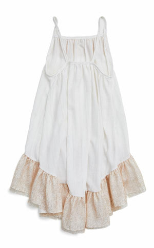 Ruffle Matalic Unbal Dress