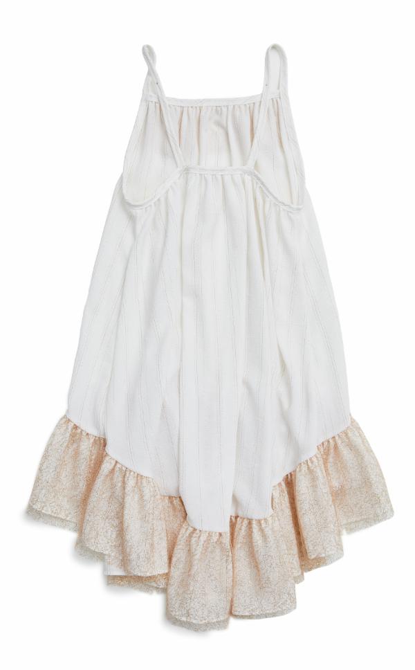 Ruffle Matalic Unbal Dress