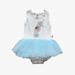 blue baby seahorse onesie 